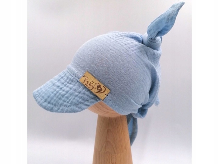 CHUSTA Z DASZKIEM CZAPECZKA MUŚLINOWA ODDYCHAJĄCA