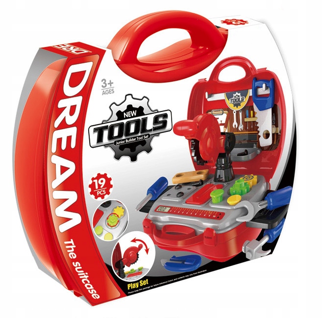 NARZĘDZIA zestaw narzędzi w walizce WARSZTAT narzędzia dla dzieci SUPERCENA