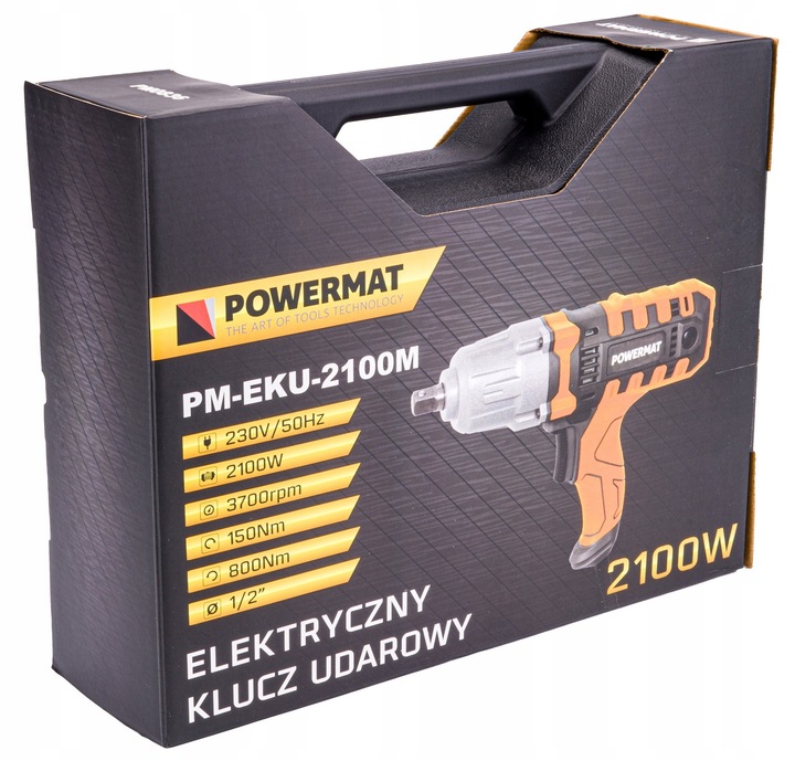 Udarowy Klucz ELEKTRYCZNY Kół 800NM 1/2 + Adaptery