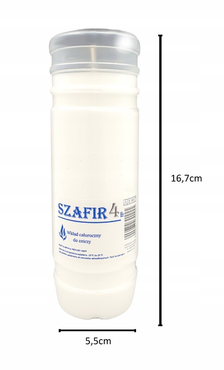 Wkłady do zniczy Parafinowe Szafir 4