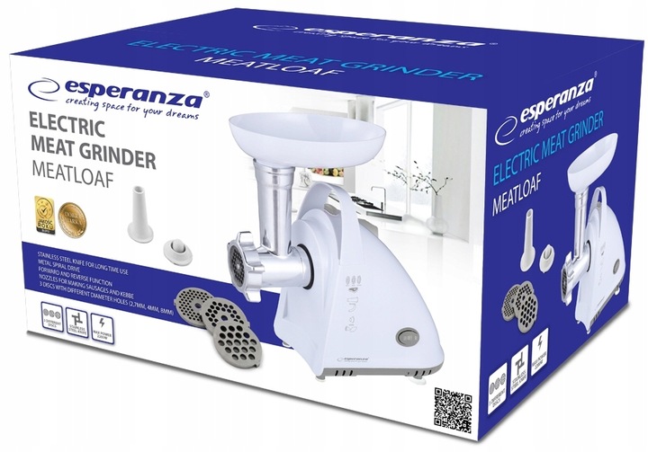 MASZYNKA DO MIELENIA MIĘSA ELEKTRYCZNA DUŻA MOC 2200W + DYSZA DO KIEŁBASY