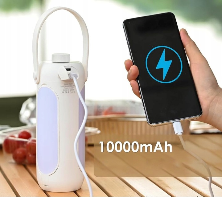 OŚWIETLENIE KEMPINGOWE LED MOŻLIWOŚĆ ŁADOWANIA 10000MAH 720LM LATARKI BIAŁY