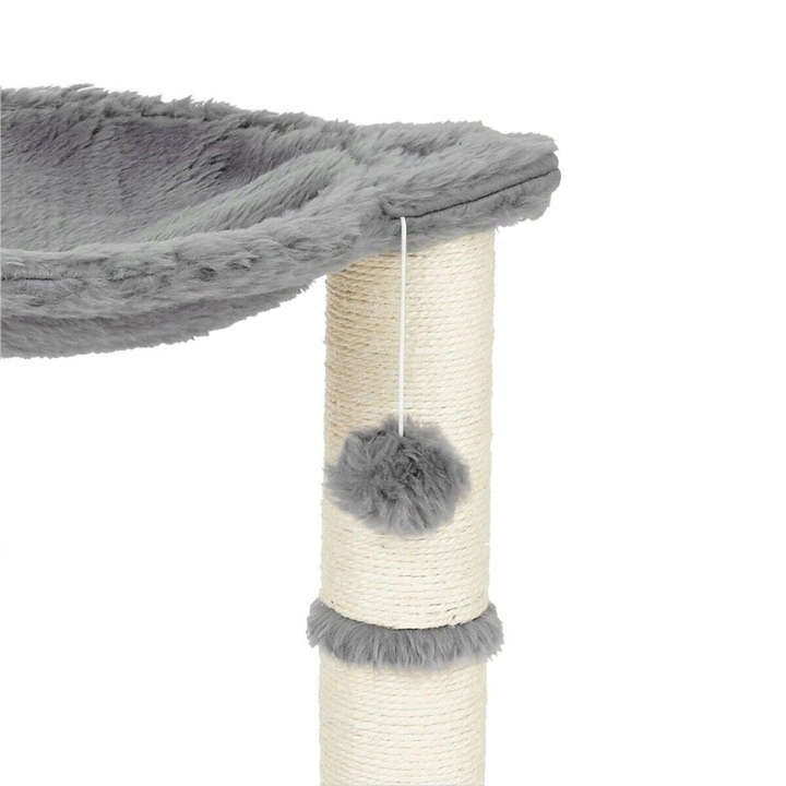 DRAPAK DLA KOTA NISKI Z ZABAWKAMI LEGOWISKIEM 2 POZIOMY SZNUREK JUTOWY 45cm