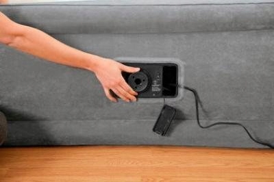 Materac Dmuchany Welurowy Jednoosobowy Łóżko 191x99x33 Intex 67766ND