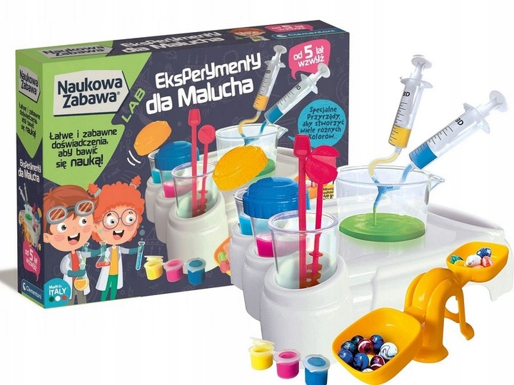 CLEMENTONI EKSPERYMENTY DLA MALUCHA NAUKOWA ZABAWA dla dzieci +5 lat