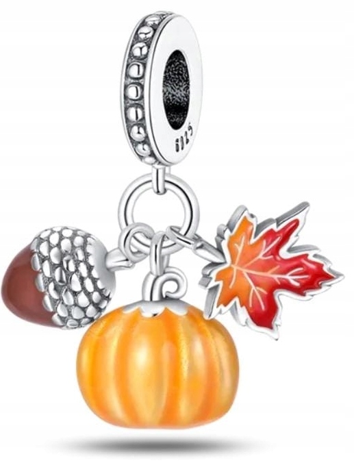 MD jesienny charms zawieszka żołądź dynia liść klon JESIEŃ | S925
