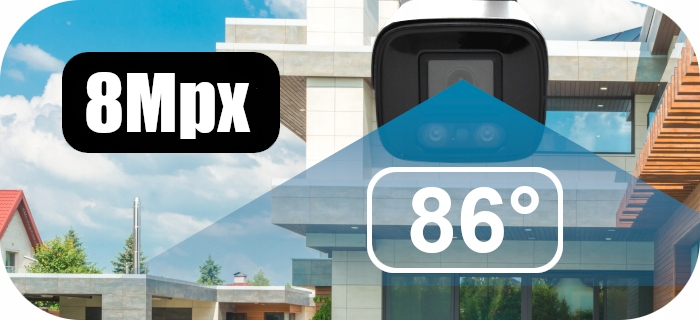 Bezprzewodowa kamera zewnętrzna WiFi IP 8Mp 4K Ultra HD SMART APLIKACJA iOS