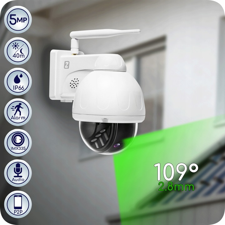 Kamera Zewnętrzna Obrotowa WiFi 5MPx 4MPx Metalowa Śledzenie IKPW540V1