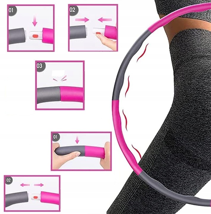 HULAHOP ODCHUDZAJĄCE SKŁADANE Z WYPUSTKAMI PIANKA