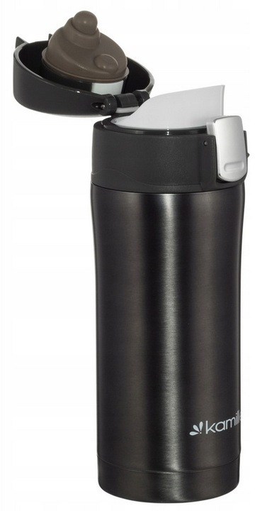 KUBEK TERMICZNY STALOWY TERMOS BIDON Z USTNIKIEM