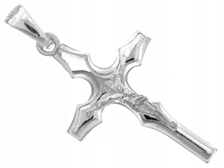 Męski srebrny Krzyżyk z Jezusem 925 1.82g Biżuteria Wysoka Jakość unikatowy