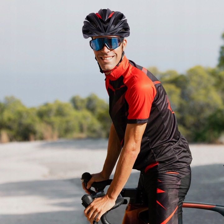 KASK ROWEROWY REGULOWANY 57-62 UNIWERSLANY Z WENTYLACJĄ DASZKIEM LAMPKĄ