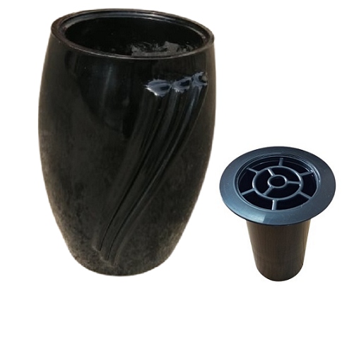 WAZON nagrobny FLAKON na cmentarz W2 czarny
