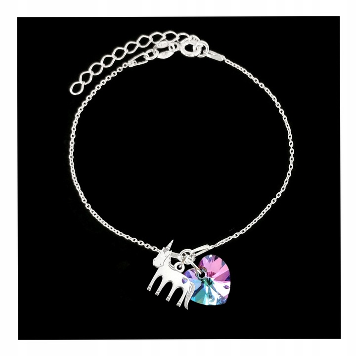 Bransoletka dla Dziewczynki Jednorożec Koń Srebro