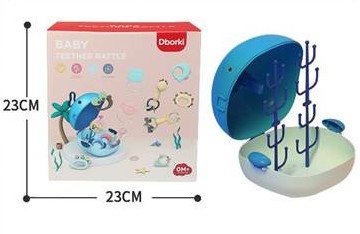 Zestaw Grzechotek Dla Niemowląt Gryzaki Walizka Wieloryb Kuferek Ząbkowanie