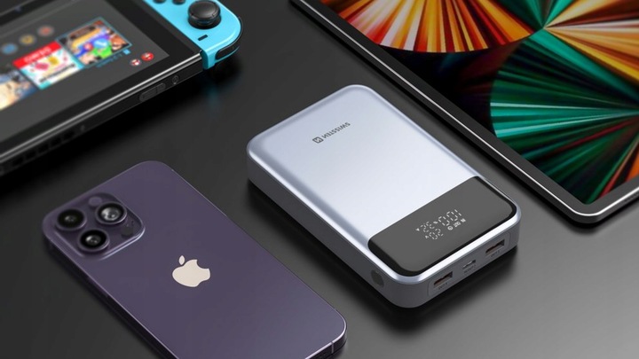 Powerbank 20000 mAh 100W do laptopa smartfona 2x USB-A 1x USB-C KOMPAKTOWY