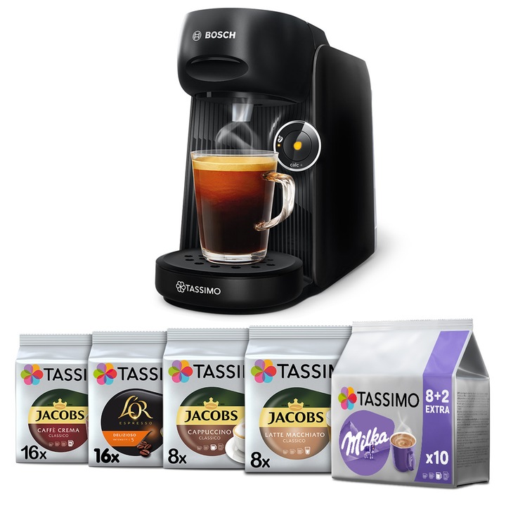 Ekspres kapsułkowy Bosch Tassimo Finesse czarny +56 kaw + kubek GRATIS!