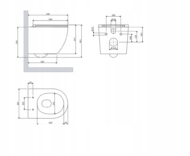 MISKA WC WISZĄCA TOALETOWA SILENT POWER Z DESKĄ WOLNOOPADAJĄCA OTTAWASPMWBP