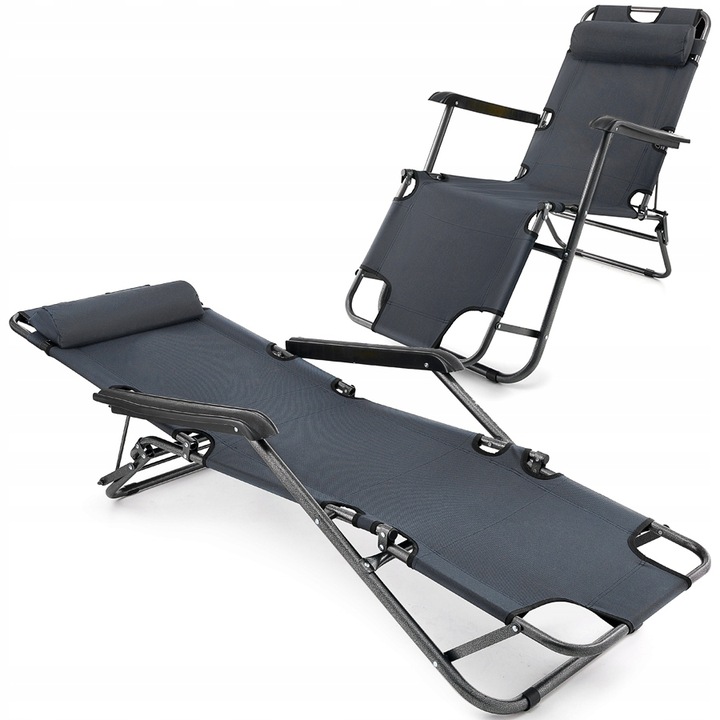 3 WZORY LEŻAK PLAŻOWY FOTEL OGRODOWY SKŁADANY NA PLAŻĘ 2W1