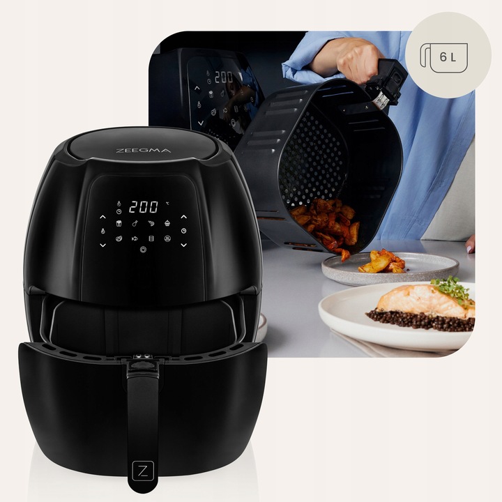 FRYTKOWNICA AIR FRYER BEZTŁUSZCZOWA FRYTOWNICA 1800W DUŻA dla 4 osób XL