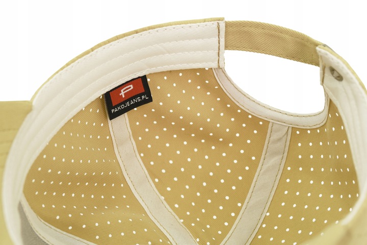 CZAPKA z Daszkiem Bejsbolówka Oddychająca Głęboka BEŻOWA Pako Jeans