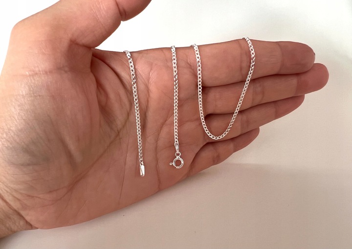 SREBRNY MĘSKI ŁAŃCUSZEK PANCERKA 020/55cm SREBRO 925 DLA NIEGO