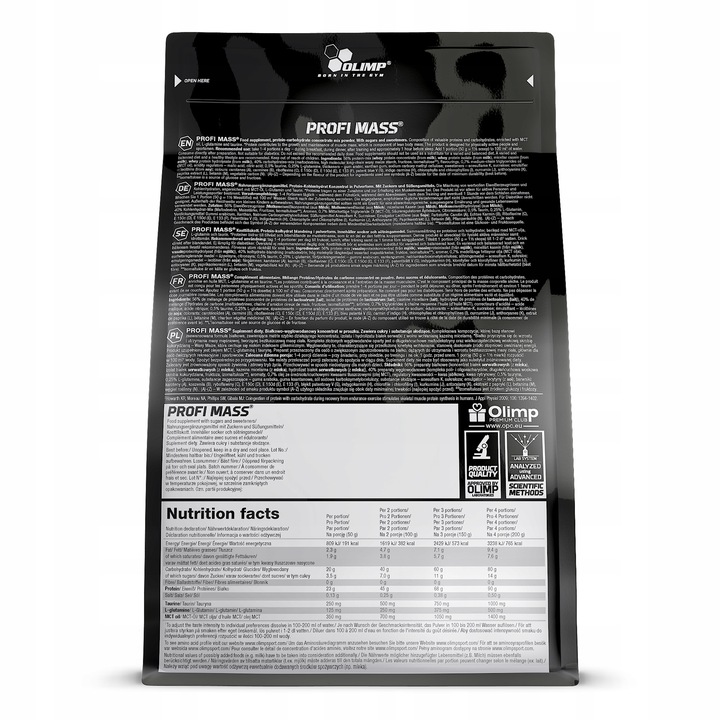 OLIMP PROFI MASS 1kg BIAŁKO WHEY WĘGLOWODANY WPC BULK WITAMINY