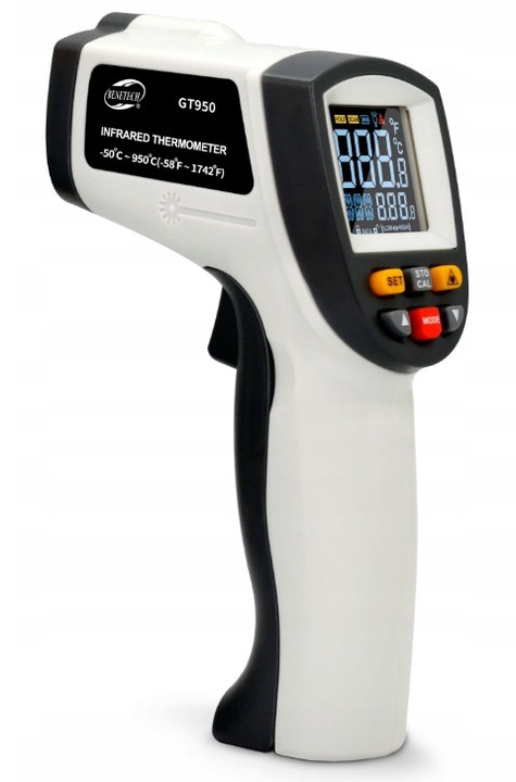 PIROMETR TERMOMETR LASEROWY BEZDOTYKOWY MIERNIK TEMPERATURY -50 +950 st.C