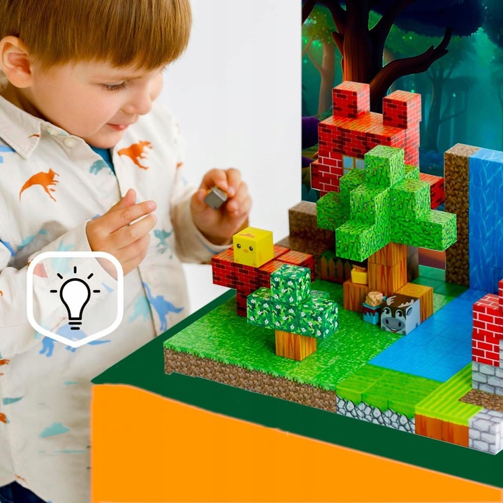 BUDOWANIE MAGNETYCZNE, 100 SZT. ELEMENTÓW MAGNETYCZNE KLOCKI KONSTRUKCYJNE