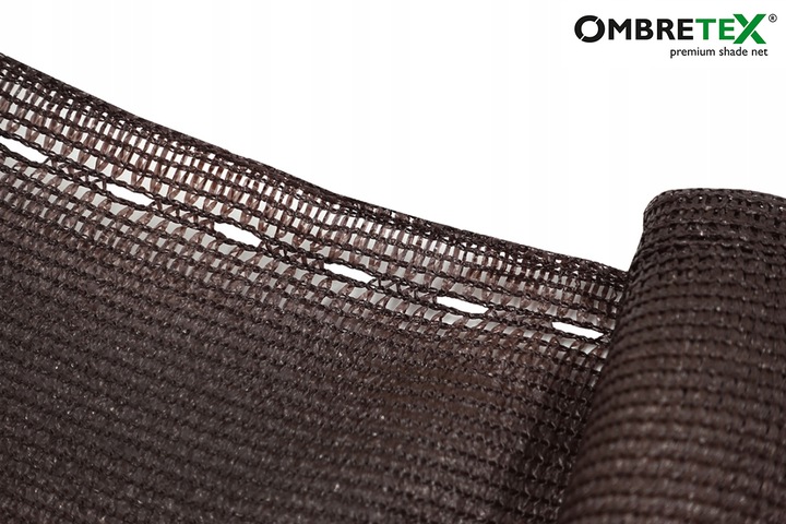Siatka Cieniująca Brązowa 1,2x20m Osłona Ogrodzenie Płot Brązowa 95% 200g