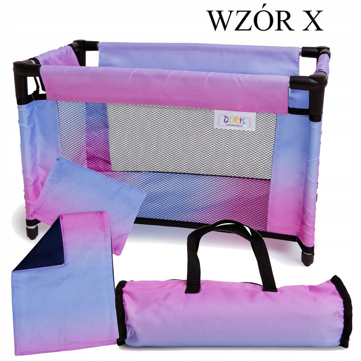 Doris ŁÓŻECZKO DLA LALEK KOJEC + POŚCIEL + TORBA