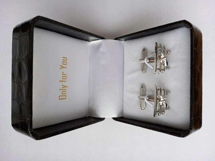 Srebrne spinki do mankietów Exciting z Perłą