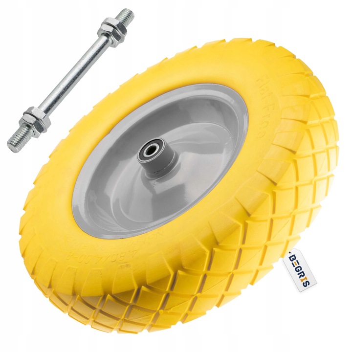 KÓŁKO DO TACZKI KOŁO DO TACZKI PEŁNE Koło do taczki Bezdętkowe 4.00-8 PU