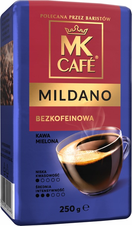 Kawa mielona MK Cafe Mildano 250g - bezkofeinowa