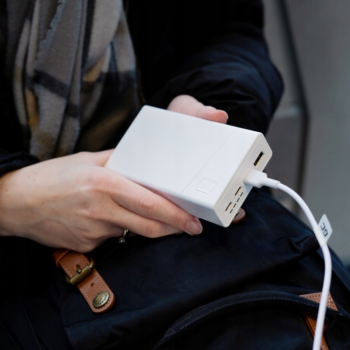 Green Cell Powerbank 20000mAh 22.5W Biały PowerPlay20s 3x USB-C PD QC 3.0