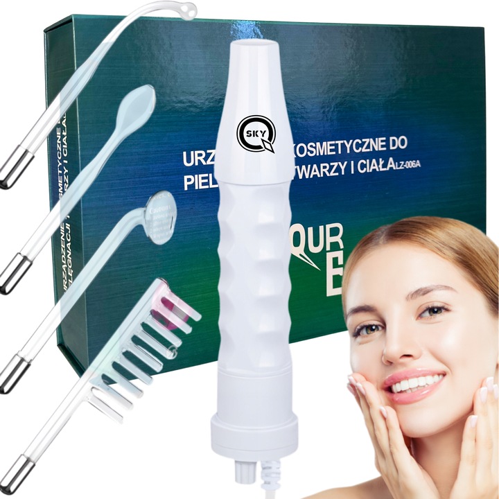 DARSONVAL QSKY DERMA WAND 4w1 PRO DO PIELĘGNACJI TWARZY ZMARSZCZEK I WŁOSÓW
