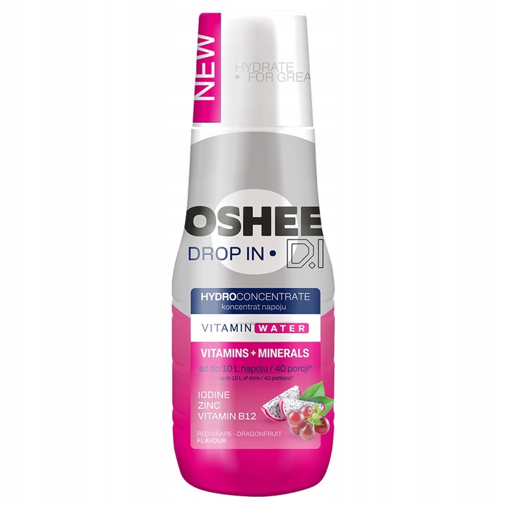 3x SYROP OSHEE DROP IN 500ML ELEKTROLITY WITAMINY MINERAŁY DO SATURATORA