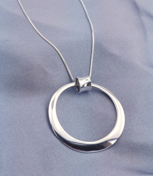 Srebrna zawieszka wisiorek gładka okrągła pr925