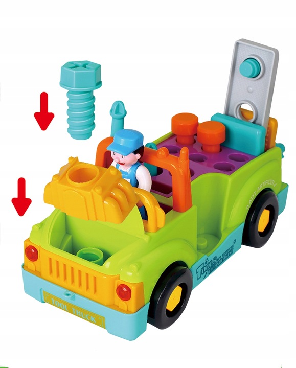 Auto do skręcania rozkręcania mały mechanik jeździ gra interaktywny