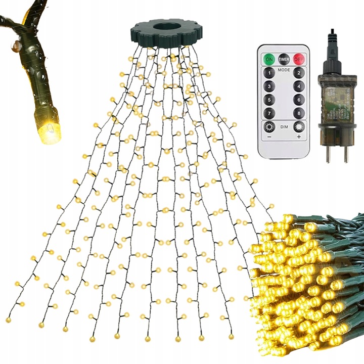 ŚWIATEŁKA CHOINKOWE Z WBUDOWANĄ PAMIĘCIĄ 8 TRYBÓW LEDOWYCH