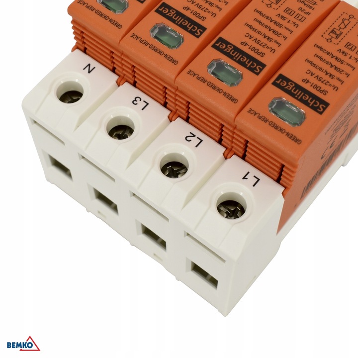 OCHRONNIK PRZEPIĘĆ 4P 5kA KLASA T1+T2 (B+C) SCHELINGER A51-SPD01-4P-B+C