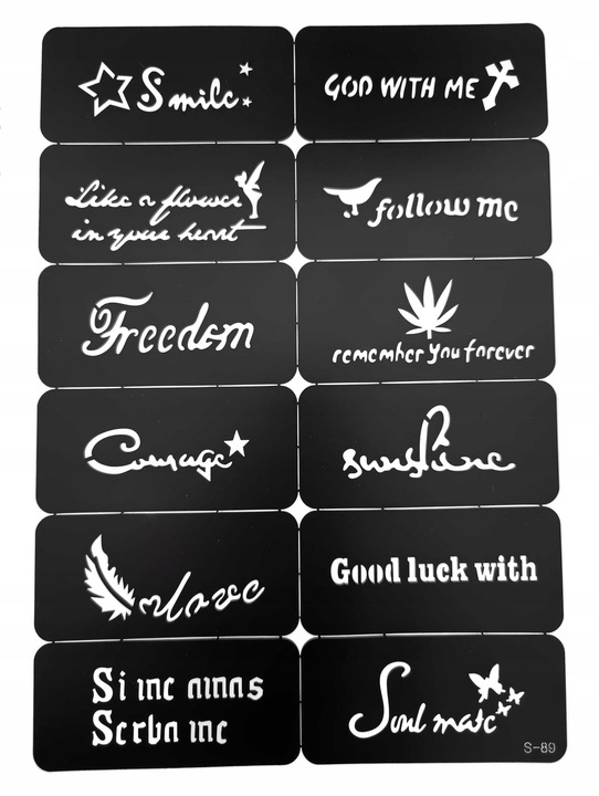 Tatuaże brokatowe SZABLONY 373 SZT KATALOG DLA DZIECI I DOROSŁYCH