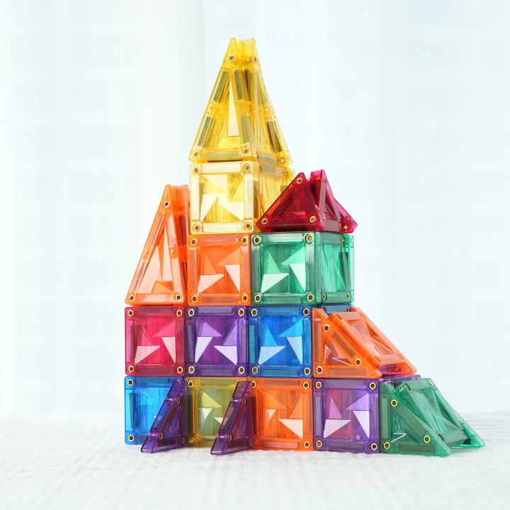 MINI Klocki Magnetyczne MAGNICREATIX Mini Tiles – 28 el. + 2 GRATIS!