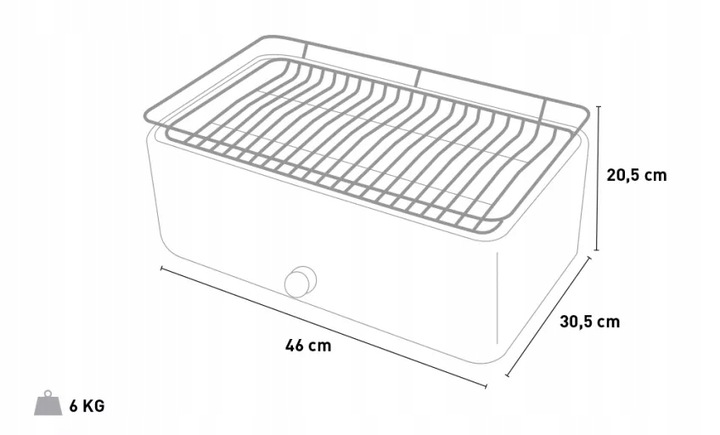 Duży AUTOMATYCZNY GRILL WĘGLOWY BEZDYMNY Dla 4-6 Osób Na Balkon Taras