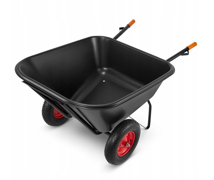 Taczka ogrodowa dwukołowa koleba wózek paszowy JAPONKA 350L PLASTIKOWY