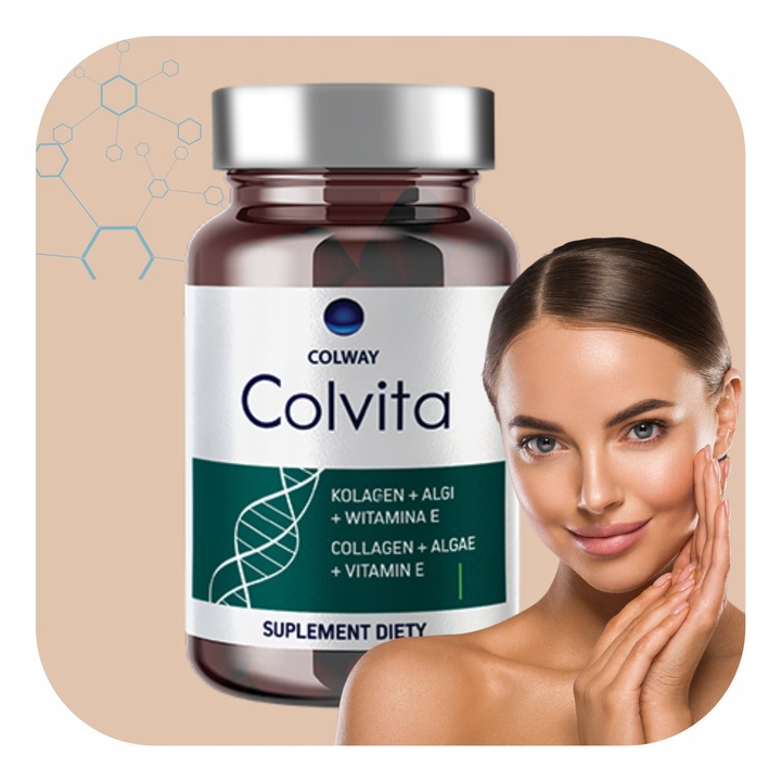 Kolagen liofilizowany Zdrowe Stawy Mocne Kości Algi Wit.E Colvita 60 Colway