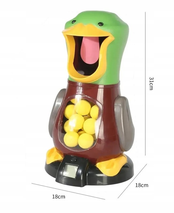 GRA GŁODNA KACZKA XXL STRZELANIE DO CELU DLA DZIECI 2 PISTELETY 24 KULKI