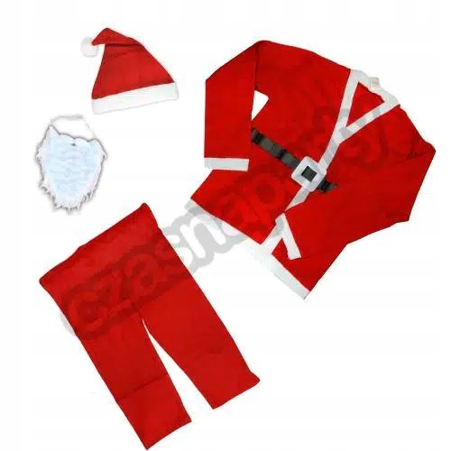 Strój Mikołaja Mikołaj Gwiazdor eko 5 elementów + maska