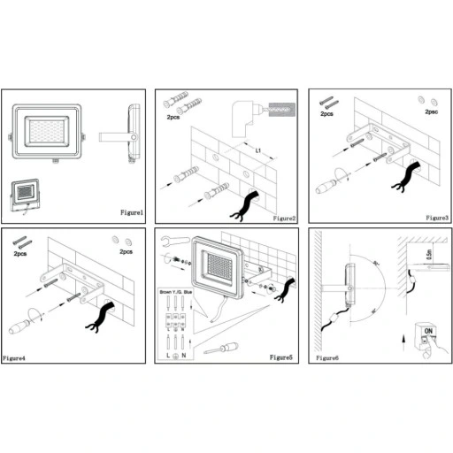 Naświetlacz LED lampa HALOGEN 50W Reflektor 4000K 4000lm SAMSUNG 5 LAT