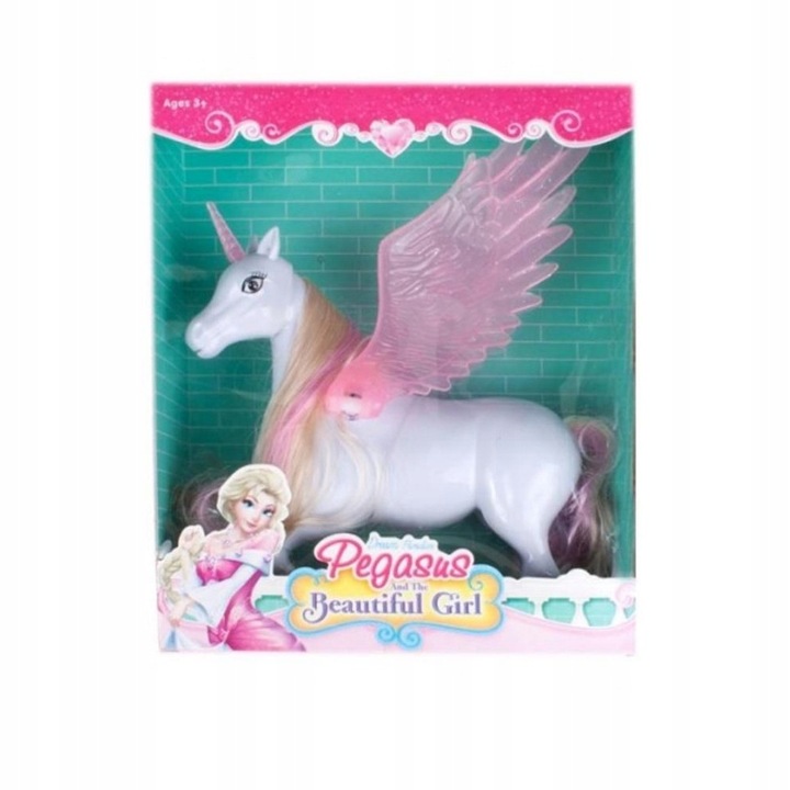 JEDNOROŻEC KOŃ Z RUCHOMYMI SKRZYDŁAMI PEGAZ KONIK